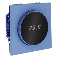 Терморегулятор электронный с индикацией с датчиком для теплого пола Voltum S70 пластик/стекло деним Soft touch (VLS070115)