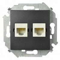 Розетка компьютерная двойная Simon 15 1591593-038