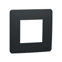 Рамка 1-постовая Unica Studio Schneider Electric антрацит NU200254