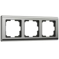 Рамка из металла на 3 поста Metallic глянцевый никель Werkel Metallic W0031602