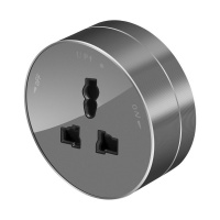 Розетка 13А Systeme Electric (Schneider Electric) MultiTrack , универсальная, круглая, 250 В, графит, MTK13002G