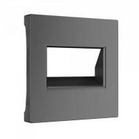 Компьютерная розетка rj45 двойная UTP cat 5e графит рифленая Werkel W1181101 + W1191104