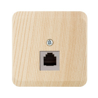 Розетка телефонная открытой установки Systeme Electric (Schneider Electric) Etude, сосна TELA-001D