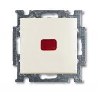 Выключатель звонковый 1-клав. НО + подс. chalet белый ABB Basic 55 2CKA001413A1100