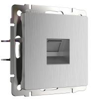 Розетка Ethernet RJ-45 cеребряный рифленый Werkel Встраиваемые механизмы серебряный рифленый W1181009