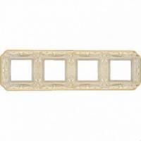 Рамка 4-пост Светлое золото - Белая патина Fede Firenze FD01364OP