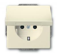 Розетка 220v с крышкой бежевая ABB Dynasty 2CKA002018A1465