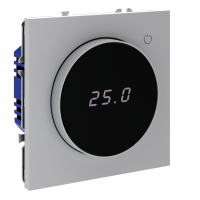 Терморегулятор электронный с индикацией с датчиком для теплого пола Voltum S70 пластик/стекло серый Soft touch (VLS070116)