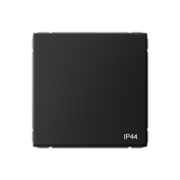 Одноклавишный проходной выключатель IP44 Systeme Electric ArtGallery 10АХ, карбон GAL441061