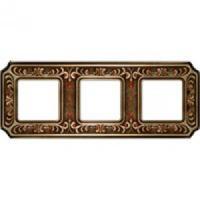 Рамка 3-пост Светлая бронза Fede Palace FD01353PBCL