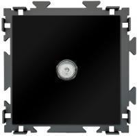 Розетка ТВ оконечная CGSS цв. Черный PL-W201V-BCM