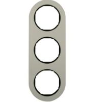 Рамка тройная алюминий (мех. черный) 10132084 Berker