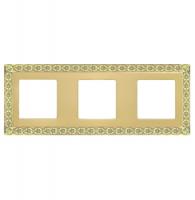 Рамка 3-пост Светлое золото Fede San Sebastian FD01223OB