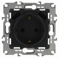 Розетка 220 с usb 2 порта тип А 3000 mA антрацит ЭРА Элеганс 14-4109-05