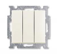Выключатель 3-клав. chalet белый ABB Basic 55 2CKA001012A2183
