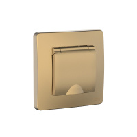 Розетка Systeme Electric Blanca С/У IP44 с заземлением со шторками, с крышкой, 16А, 250В, ТИТАН BLNRS441114