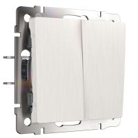 Выключатель двухклавишный перламутровый рифленый Werkel Встраиваемые механизмы перламутровый рифленый W1120013