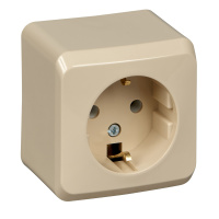Розетка с заземлением 16А Systeme Electric Etude, кремовый PA16-003K