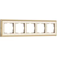 Рамка из металла на 5 постов Palacio Gracia золото/белый Werkel Palacio Gracia золото/белый W0051429