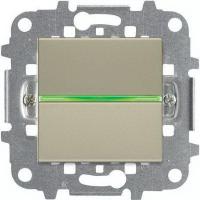 Выключатель 1-клав. + подс. шампань ABB Zenit 2CLA220100N1901|2CLA219100N1001|2CLA227190N1001