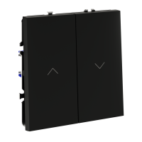 Выключатель для жалюзи Voltum S70 пластик черный Soft touch 10А (VLS020708)