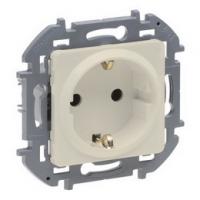 Розетка с заземлением 16А бежевая Inspiria 673721