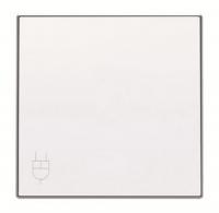 Розетка 220v с крышкой и шторками белый ABB Sky Niessen 2CLA818800A1001|2CLA858810A1101