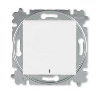 Выключатель 1-клав. + подс. ABB Levit белый - ледяной 2CHH590146A6001