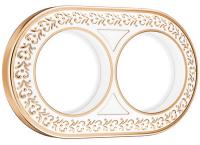 Рамка 2 местная белое золото металл Antik Runda Werkel W0025023