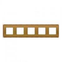 Рамка 5-пост Светлая бронза Fede Toledo FD01215PB