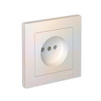 Розетка Systeme Electric AtlasDesign без заземления без шторок, 16А, в сборе, быстрозажим. клем., ЖЕМЧУГ ATN000440S