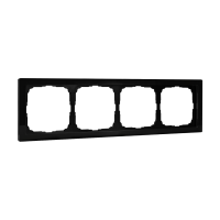 Рамка 4-пост Systeme Electric ArtGallery Pure органическое стекло черный GAL321004