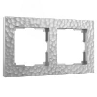 Рамка из пластика на 2 поста Hammer серебряный Werkel Hammer серебряный W0022406