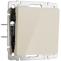 Выключатель одноклавишный проходной Werkel акрил айвори W1112043