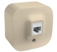 Розетка компьютерная RJ45 кат.5е UTP цвет слоновая кость 782254 Legrand Quteo