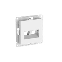 Накладка двойная Systeme Electric AtlasDesign для информационных функций типа Keystone, БЕЛЫЙ ATN000190