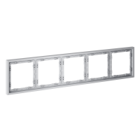 Рамка пластиковая на 5 постов Voltum S70 пластик серый (VLS100516)