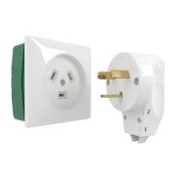 Силовая розетка с вилкой 32А 250В белый Werkel Встраиваемые механизмы белые W1189201