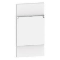 KW04P Bticino Living Now накладка розетки 2 модульной с крышкой белая