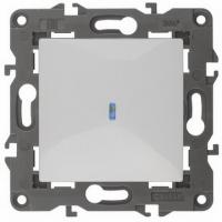 Выключатель 1-клав. с подсветкой белый ЭРА Элеганс 14-1102-01