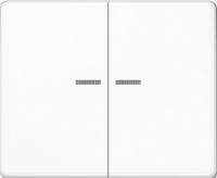 Выключатель двухклавишный с подсветкой Jung SL500 505U5+SL595KO5WW