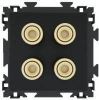 Розетка аудио Hi-End CGSS цв. Черный GL-W201A-BCM