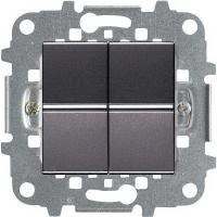 Выключатель 2-клав. антрацит ABB Zenit 2CLA210100N1801x2|2CLA227190N1001