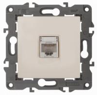 Компьютерная розетка rj45 UTP cat 5e бежевая ЭРА Элеганс 14-3107-02