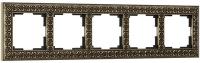 Рамка 5 местная бронза металл Antik Werkel W0051512