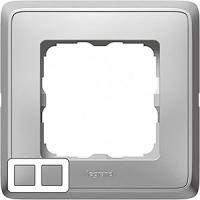 Рамка 2 местная алюминий 773672 Legrand Cariva цвет алюминий