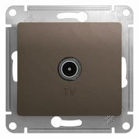 Розетка TV оконечная 1DB Systeme Electric Glossa, шоколад GSL000891