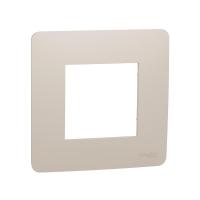 Рамка 1-постовая Unica Studio Schneider Electric бежевый NU200244