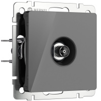 Розетка тв оконечная Werkel акрил графит вкладная клемма (W1183044)