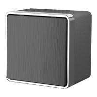 Выключатель одноклавишный влагозащищенный Gallant графит рифленый Werkel Накладные механизмы Gallant графит рифленый W5010204